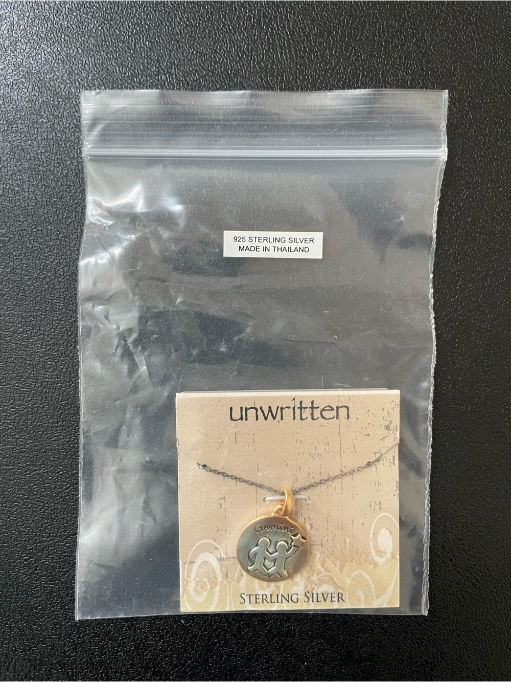 Sterling Silver Gemini pendant necklace
